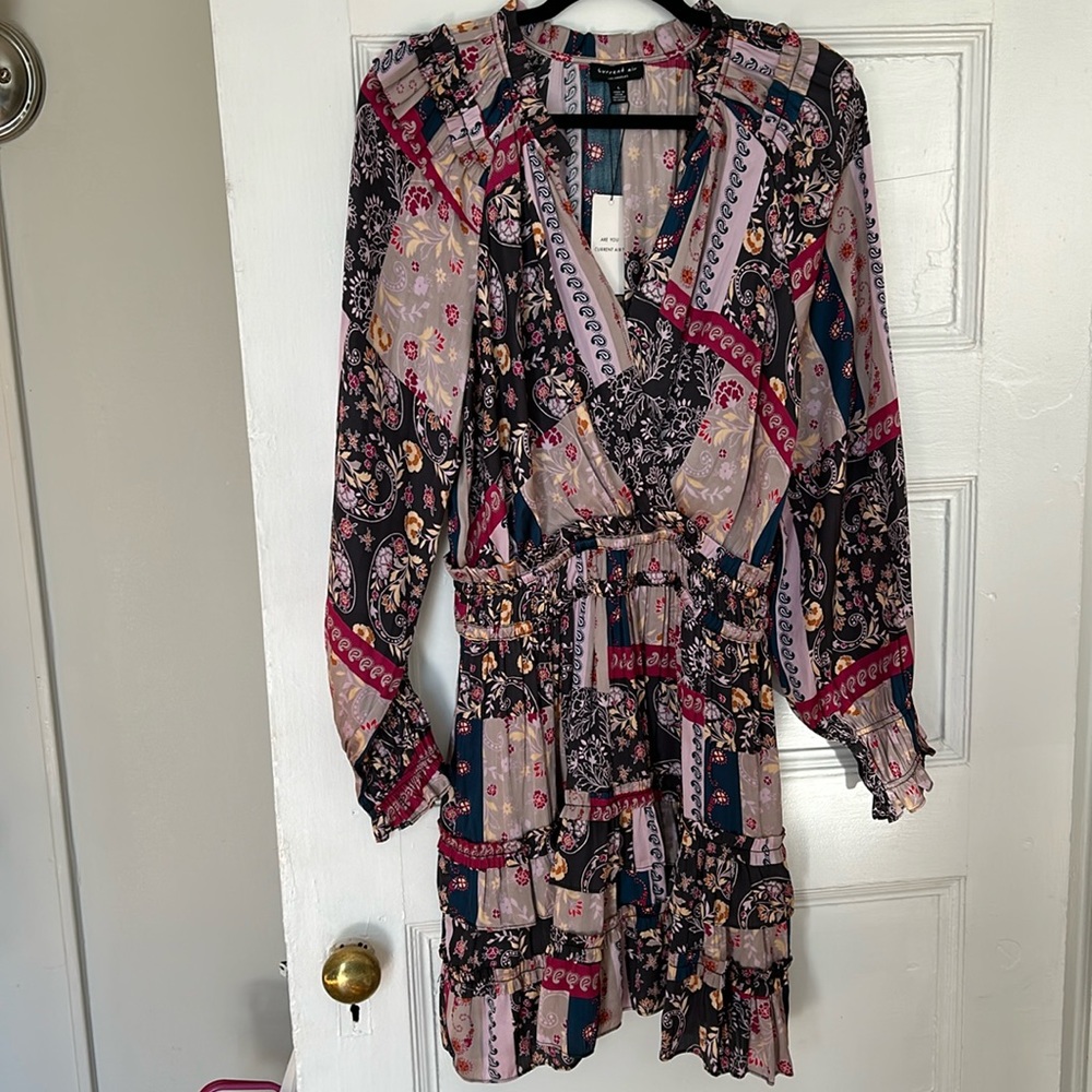 Current Air Multi Patch Ruffle Dress